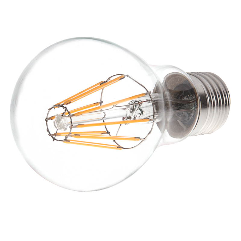 A19 E26/E27 8W LED Vintage Antique Filament Light Bulb, 75W Equivalent, 4-Pack, AC100-130V or 220-240V